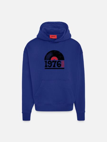 Millésime 1976 - Sweat à capuche bio épais oversize fabriqué en UE - OFF WHITE