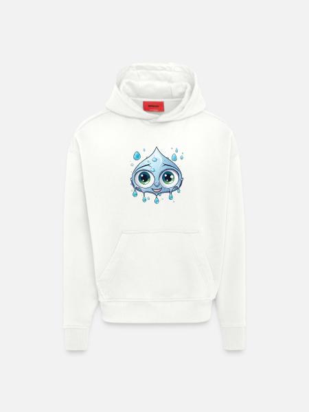 Kawaii Water Drop Motif - Hoodie- made by SPREAD - OFF WHITE