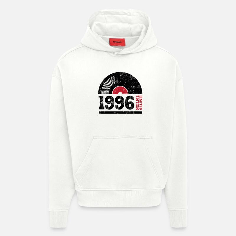 Millésime 1996 - Sweat à capuche bio épais oversize fabriqué en UE - OFF WHITE