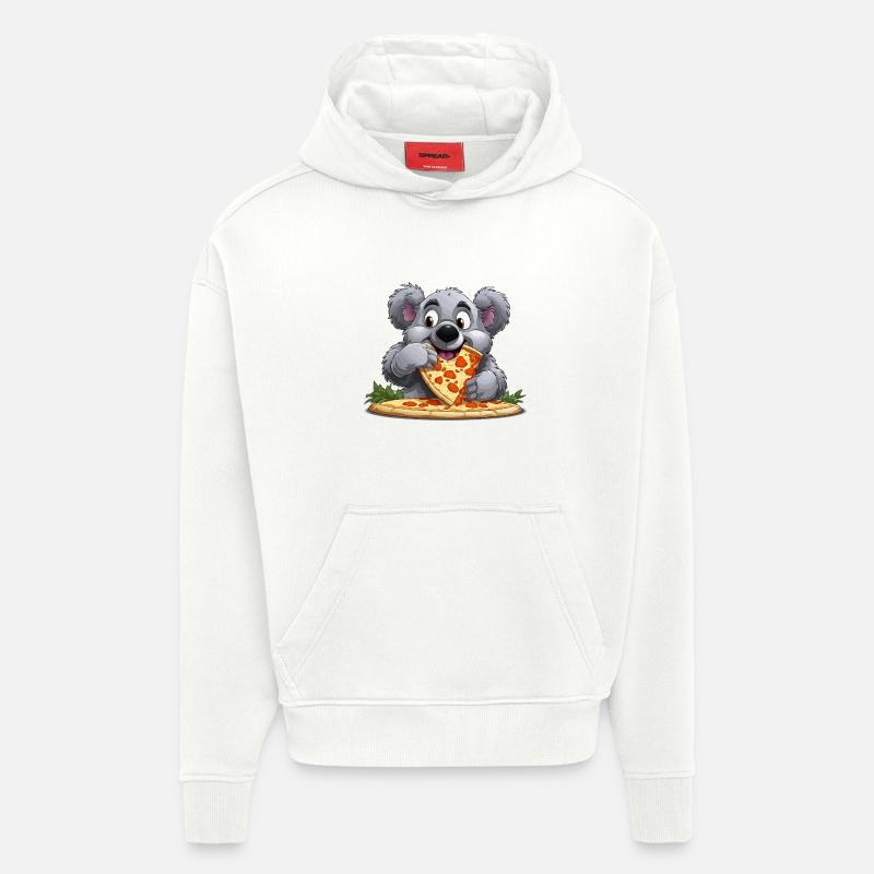 Pizza-Liebe Koala - Hoodie- made by SPREAD  - OFF WHITE