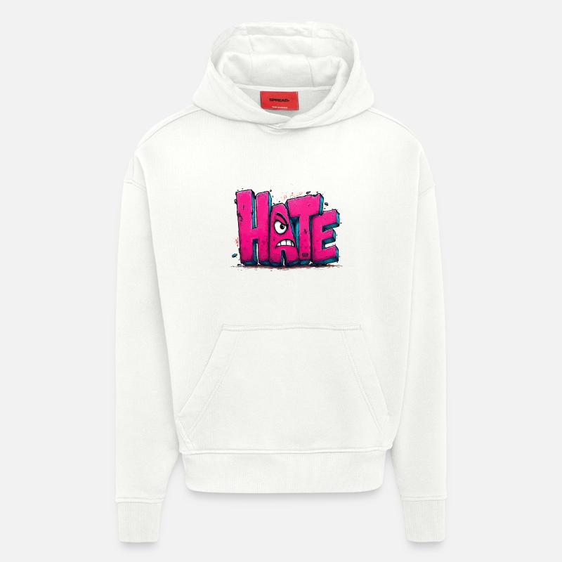 Hate Graffiti - Hoodie- made by SPREAD  - OFF WHITE