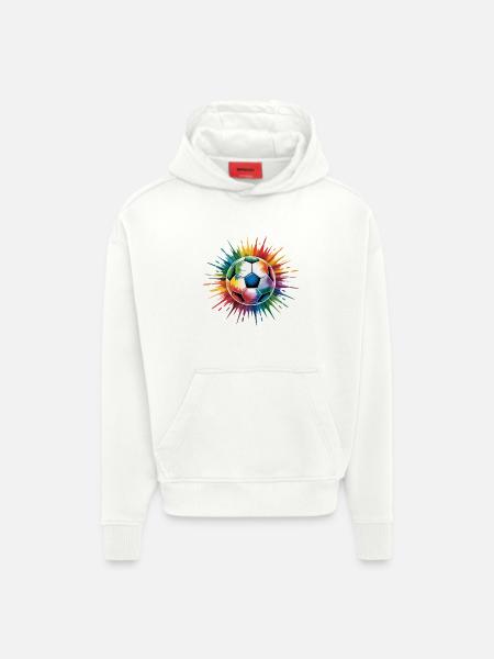 Fußball Ball Aquarell - Hoodie- made by SPREAD - OFF WHITE