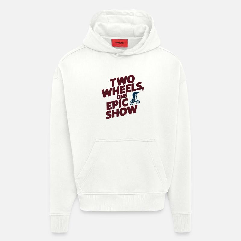 Style artistique de la balade - Sweat à capuche bio épais oversize fabriqué en UE - OFF WHITE