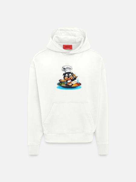 Cooking Dog Chef Cartoon - Hoodie- made by SPREAD  - OFF WHITE