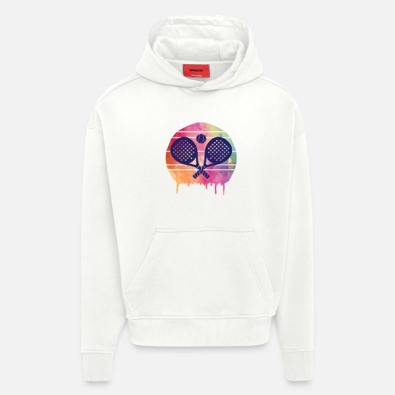 Padel Sport - Sweat à capuche bio épais oversize fabriqué en UE - OFF WHITE