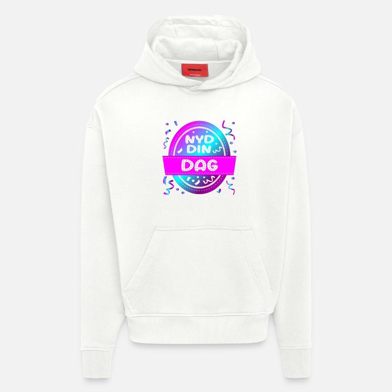 Bonne journée - Sweat à capuche bio épais oversize fabriqué en UE - OFF WHITE