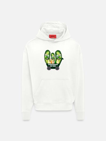 Gurkenverein Bollerwagen Bier - Hoodie- made by SPREAD - OFF WHITE