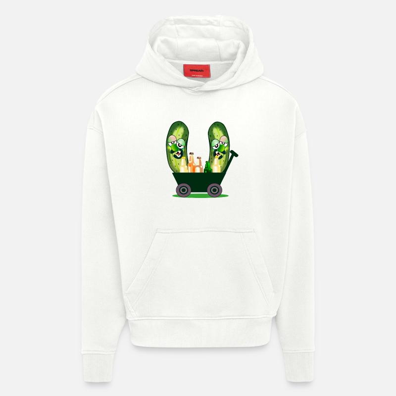 Handkarren-Gartenarbeit Camping Gurken - Hoodie- made by SPREAD  - OFF WHITE