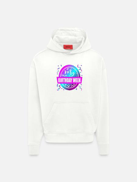 My Birthday Week Celebration - Hoodie- made by SPREAD  - OFF WHITE