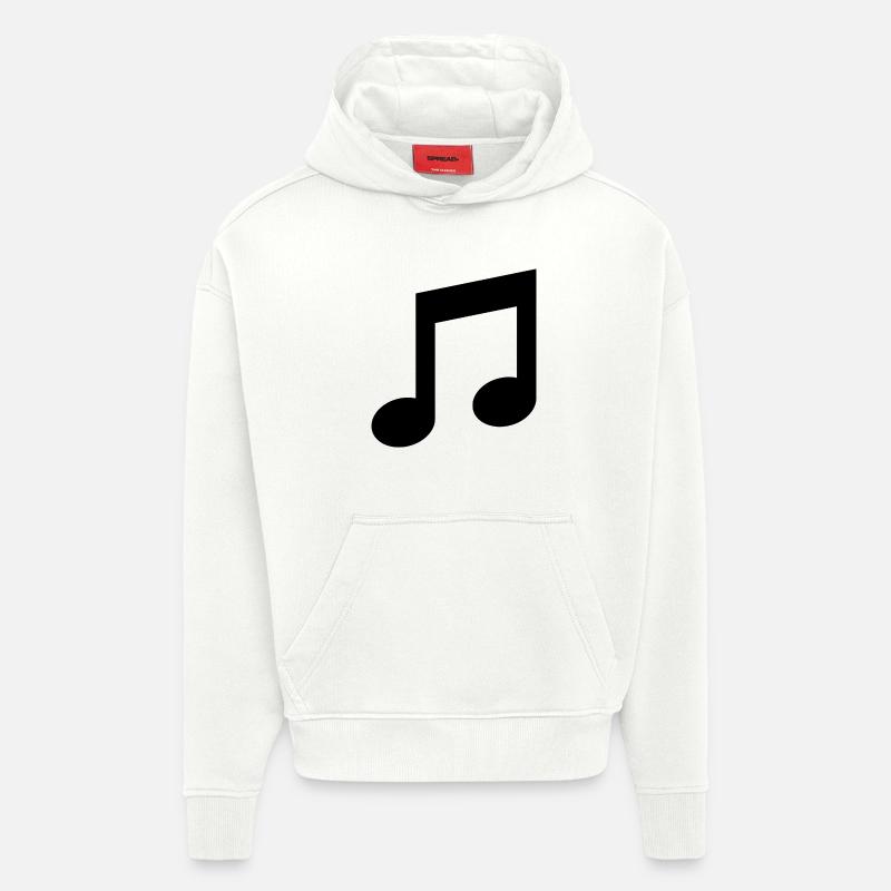 t-shirt de musique - Sweat à capuche bio épais oversize fabriqué en UE - OFF WHITE