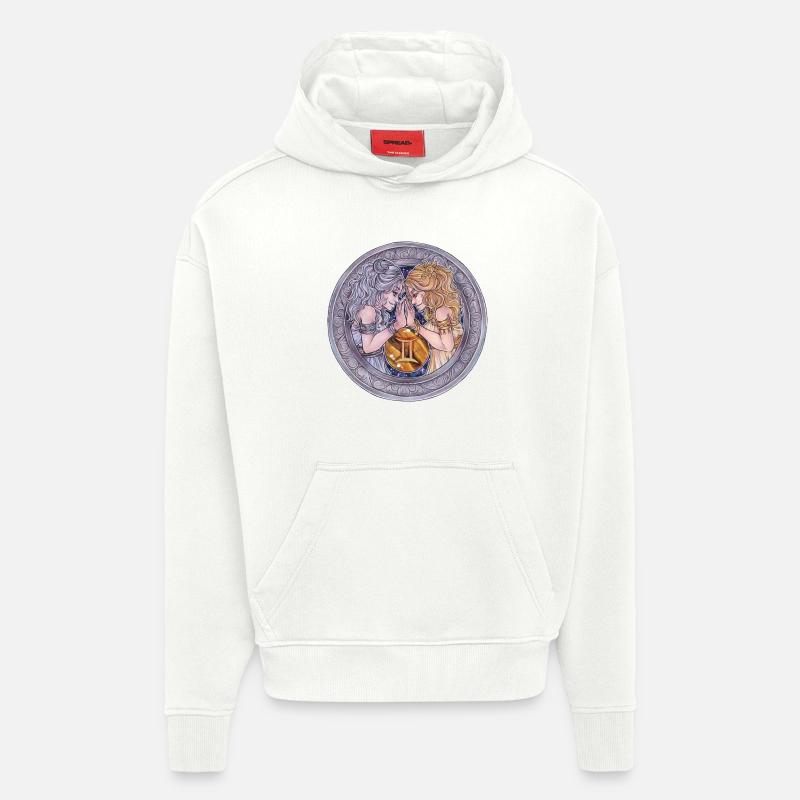 Zodiac Sign Sternzeichen Zwilling Gemini Geschenk - Hoodie- made by SPREAD  - OFF WHITE