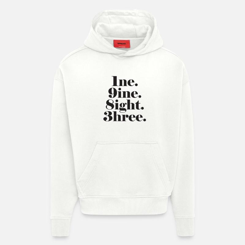 Millésime 1983 - Sweat à capuche bio épais oversize fabriqué en UE - OFF WHITE