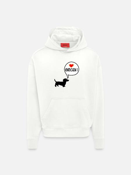 Dackel Hundefutter - Hoodie- made by SPREAD - OFF WHITE