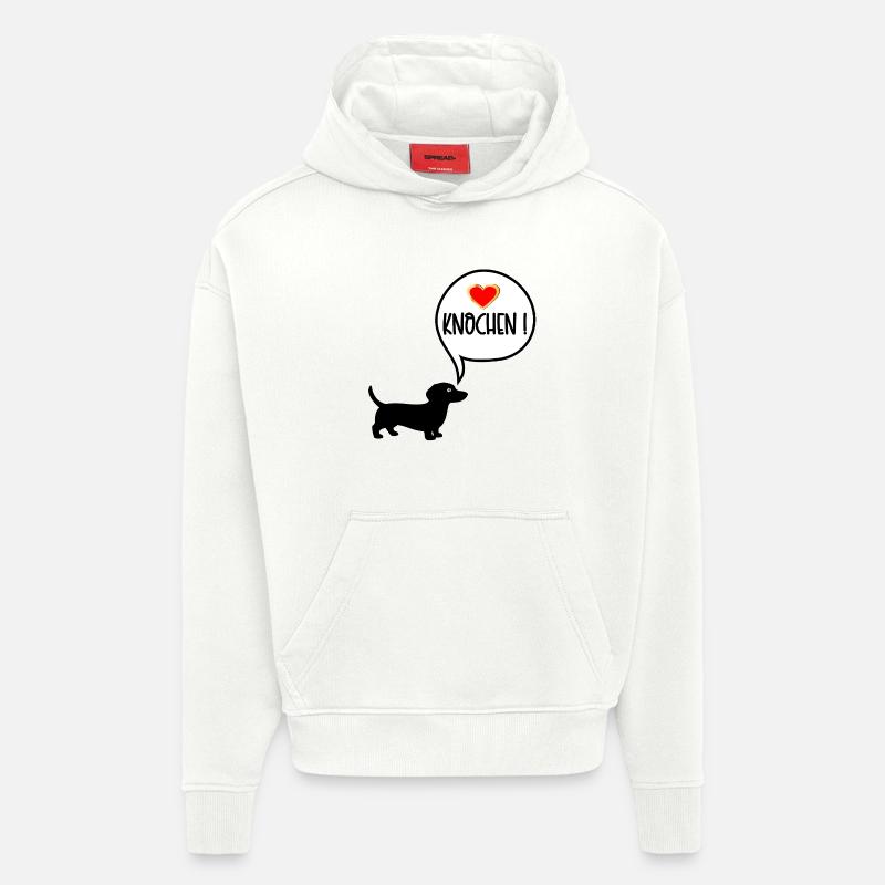 Dackel Hundefutter - Hoodie- made by SPREAD  - OFF WHITE