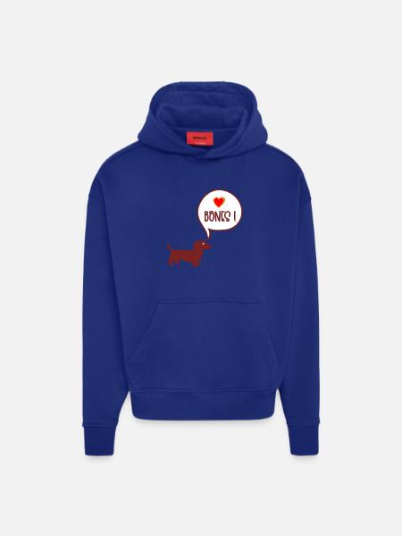 Kau-Knochen-Dackel - Hoodie- made by SPREAD - OFF WHITE
