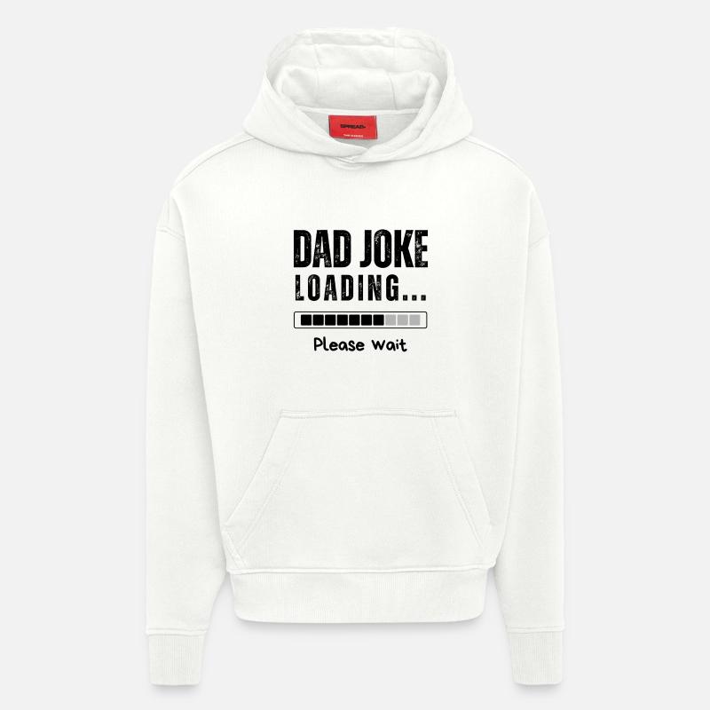 BLAGUE DE PAPA - Sweat à capuche bio épais oversize fabriqué en UE - OFF WHITE