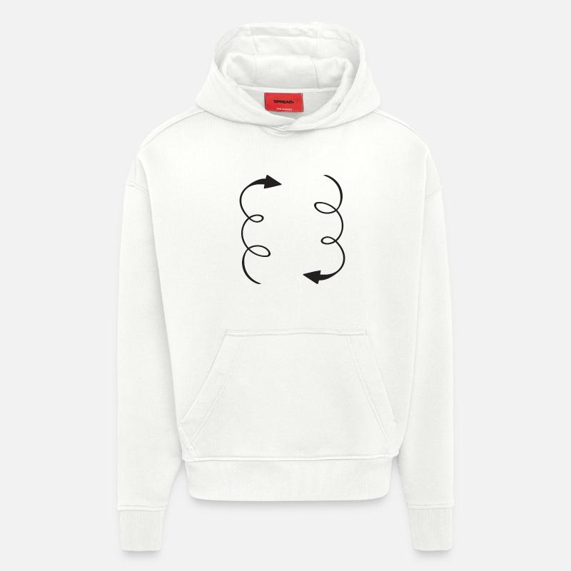 Circulation Arrows - Hoodie- made by SPREAD  - OFF WHITE
