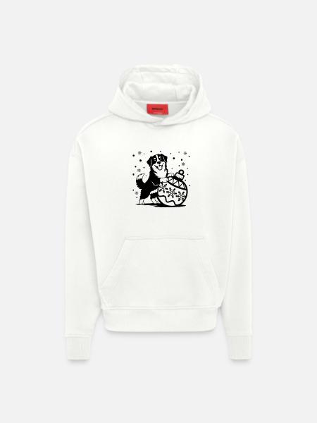 Joyful Bernese Dog from Bombk - Hoodie- made by SPREAD - OFF WHITE