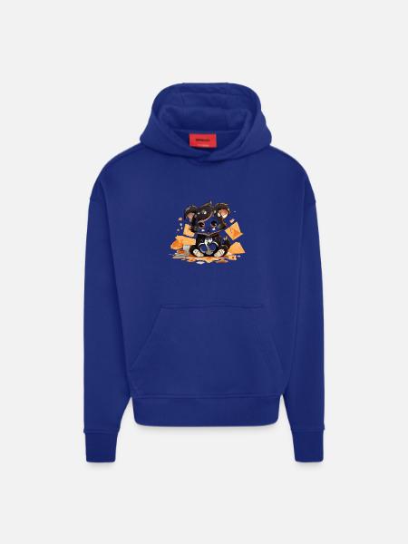 Cuddly panda with a windfall - Hoodie- made by SPREAD - OFF WHITE