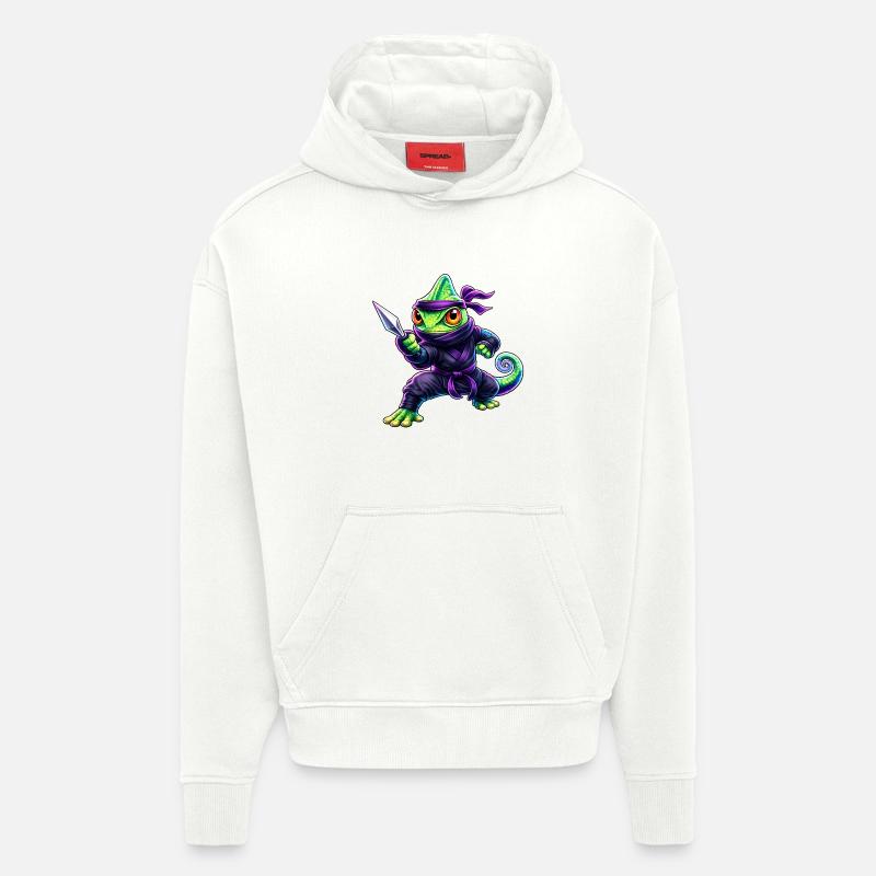 Neon-Chamäleon Ninja Cyberpunk-Tier - Hoodie- made by SPREAD  - OFF WHITE