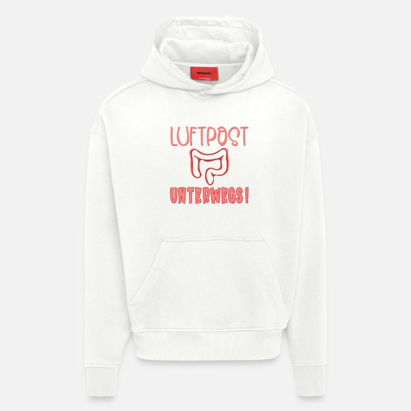Blähungen Luftpost Darm - Hoodie- made by SPREAD  - OFF WHITE