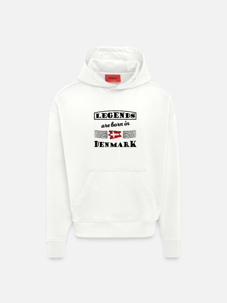 Redbrush Cross Flag Denmark - Hoodie- made by SPREAD - OFF WHITE