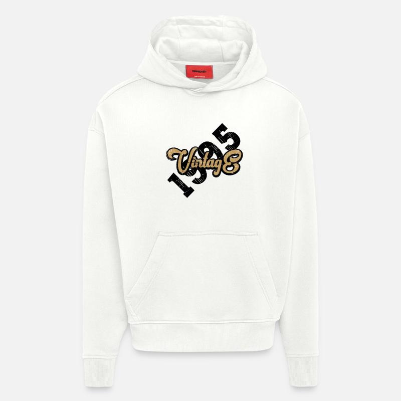 Millésime 1995 - Sweat à capuche bio épais oversize fabriqué en UE - OFF WHITE