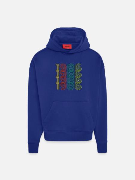 Millésime 1986 - Sweat à capuche bio épais oversize fabriqué en UE - OFF WHITE