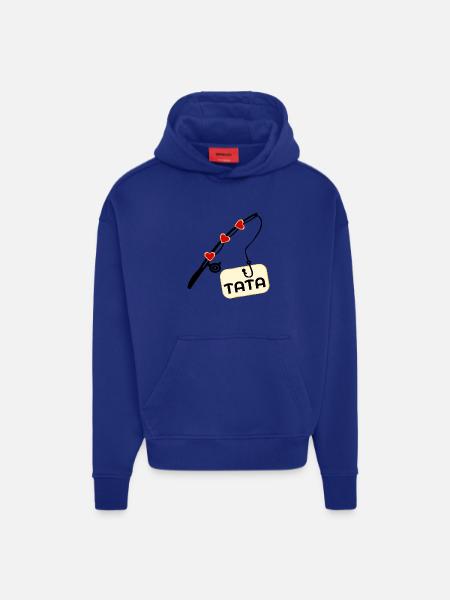 Fishing Rod Fisherman Dad - Hoodie- made by SPREAD  - OFF WHITE