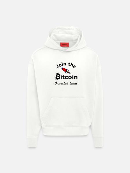 Bitcoin rocket to the moon - Hoodie- made by SPREAD - OFF WHITE