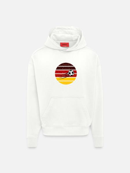 Football Circle Germany Retro Gradient - Hoodie- made by SPREAD - OFF WHITE