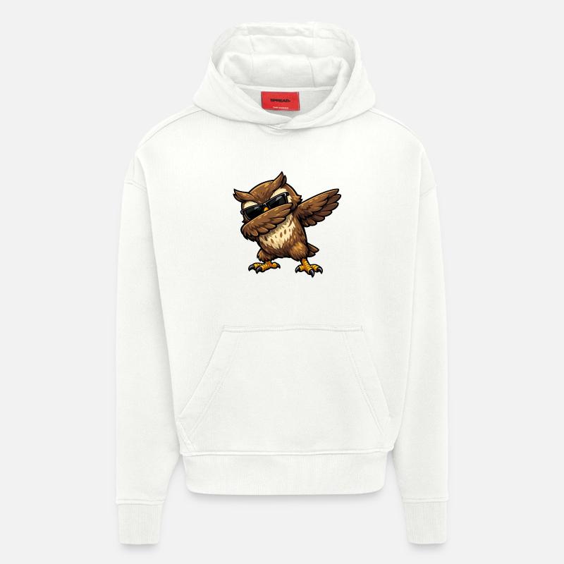 Dabbing Owl - Hoodie- made by SPREAD  - OFF WHITE