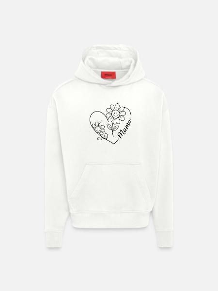Mama Blumen Line-Art - Hoodie- made by SPREAD - OFF WHITE