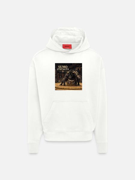Japanese Wagyu Yokozuna Design - Hoodie- made by SPREAD - OFF WHITE