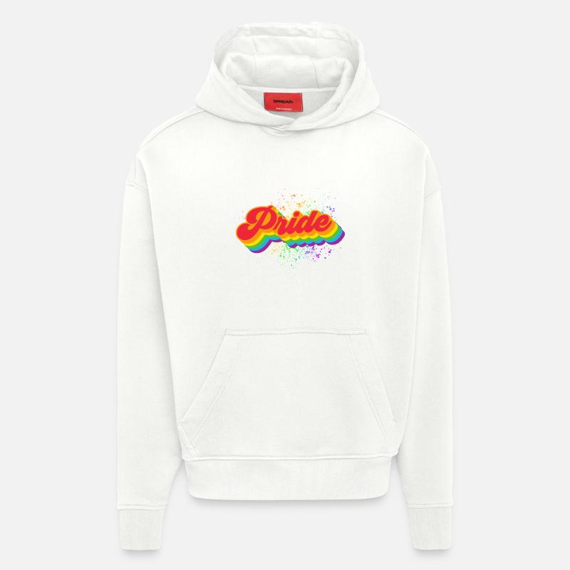 Pride Regenbogenwelle - Hoodie- made by SPREAD  - OFF WHITE