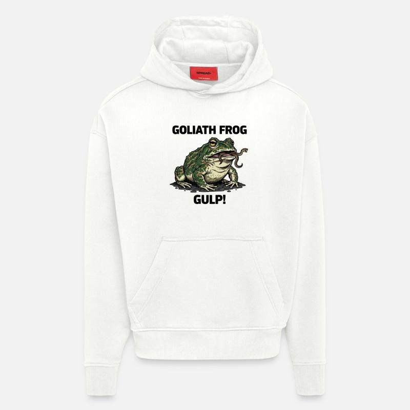 Goliath Frog Snake Gulp Frog - Hoodie- made by SPREAD  - OFF WHITE