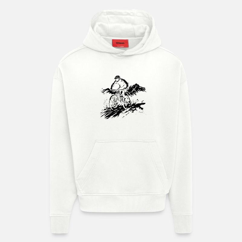 VTT - Sweat à capuche bio épais oversize fabriqué en UE - OFF WHITE