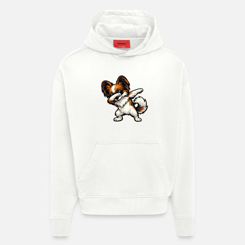 Dabbing Butterfly Dog - Hoodie- made by SPREAD  - OFF WHITE