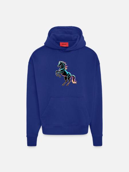 Pferdeneon Light Glitch Retro-Stil - Hoodie- made by SPREAD  - OFF WHITE