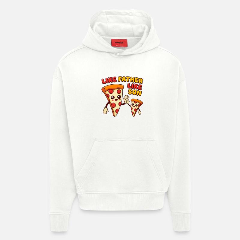 Pizza dad and son - Hoodie- made by SPREAD  - OFF WHITE