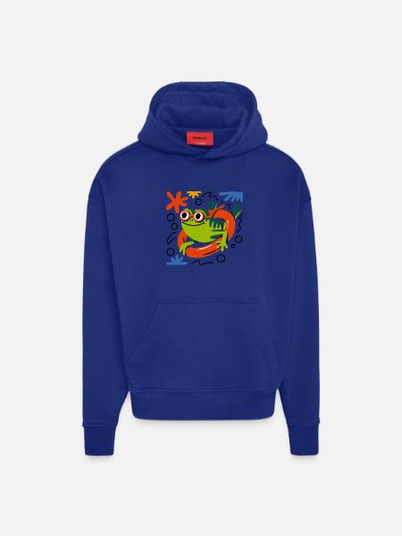 Summer Frog Fun - Hoodie- made by SPREAD  - OFF WHITE