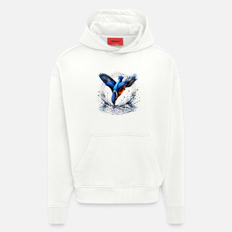 Eisvögler-Design - Hoodie- made by SPREAD - OFF WHITE