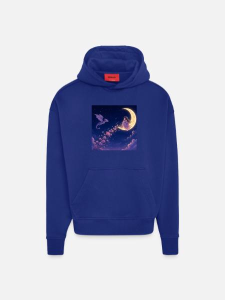 Moonlight Dragon Blossom - Hoodie- made by SPREAD - OFF WHITE