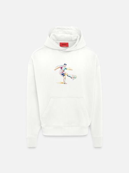 Soccer Stadium Tournament Team Player Graphic - Hoodie- made by SPREAD  - OFF WHITE
