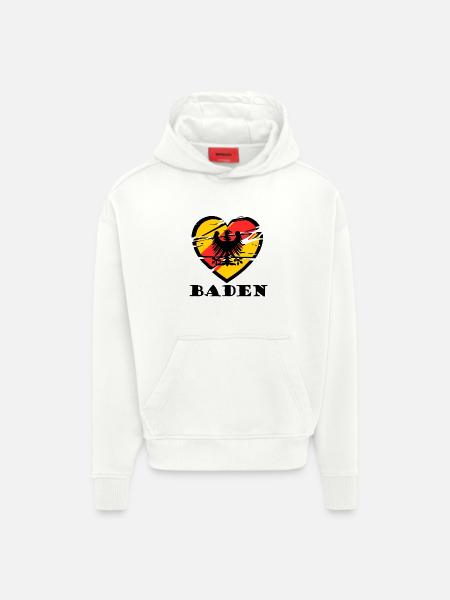 Herzmotiv Badnerland - Hoodie- made by SPREAD - OFF WHITE