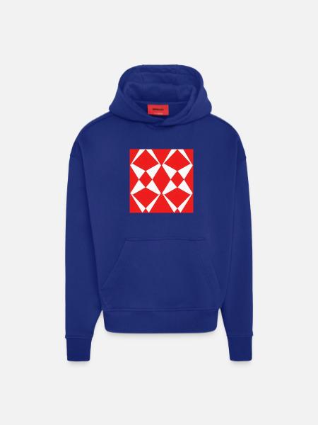 Crimson Diamond Tessellation - Hoodie- made by SPREAD - OFF WHITE