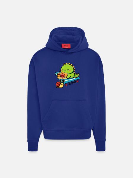 Camera dinosaur with snail friend - Hoodie- made by SPREAD  - OFF WHITE