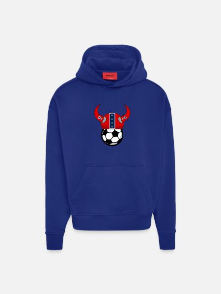 Norwegen - Fußball Wikingerhelm - Hoodie- made by SPREAD - OFF WHITE