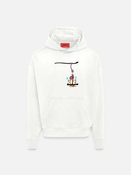 Skilift - Ski Gans - Hoodie- made by SPREAD - OFF WHITE