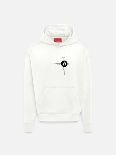 Bitcoin Network - Hoodie- made by SPREAD  - OFF WHITE